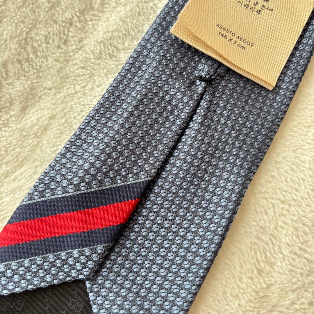 【未使用級✨️】グッチ GUCCI ソリッドタイ シェリーライン メンズ ネクタイ