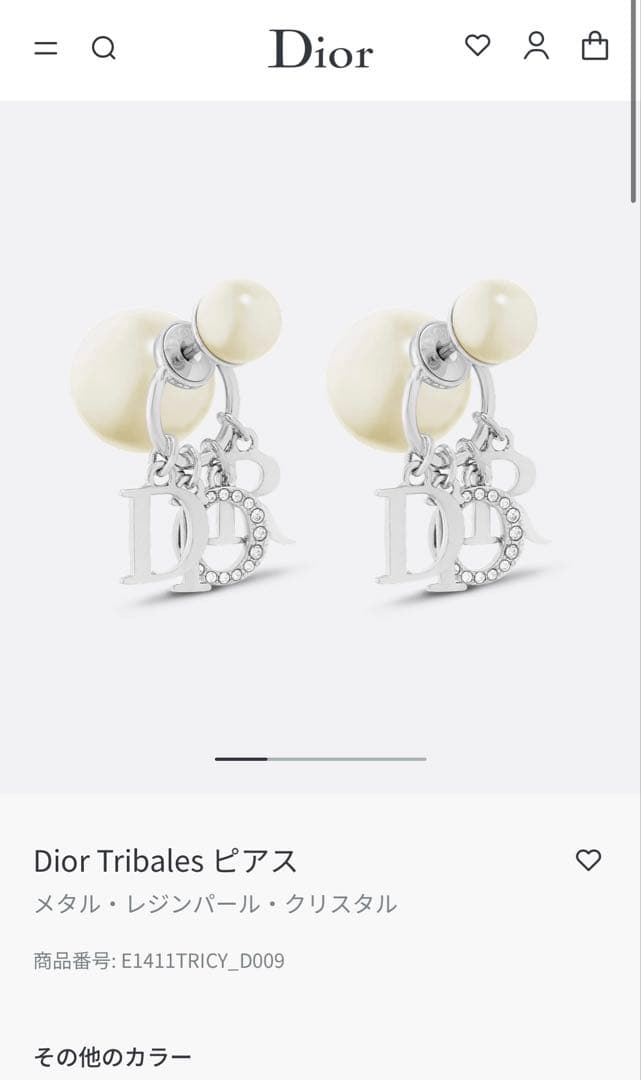 ディオール Dior Tribal ピアス シルバー