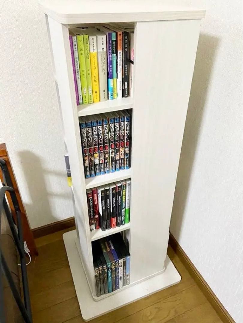 回転ラック アイリスオーヤマ 本棚 回転 コミックラック ラック 棚 漫画 小説