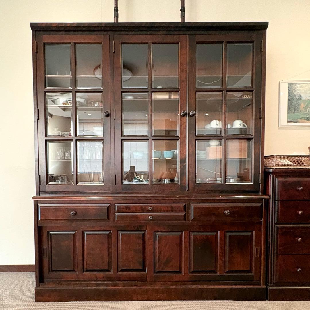 北海道民芸家具 食器棚 飛騨産業 アンティーク レトロ 昭和 ブラウン キッチン