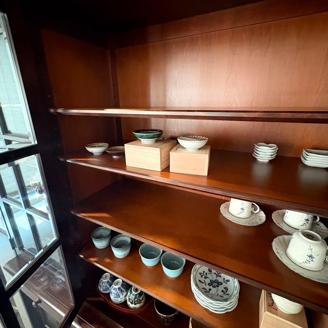 北海道民芸家具 食器棚 飛騨産業 アンティーク レトロ キッチンカウンター 茶