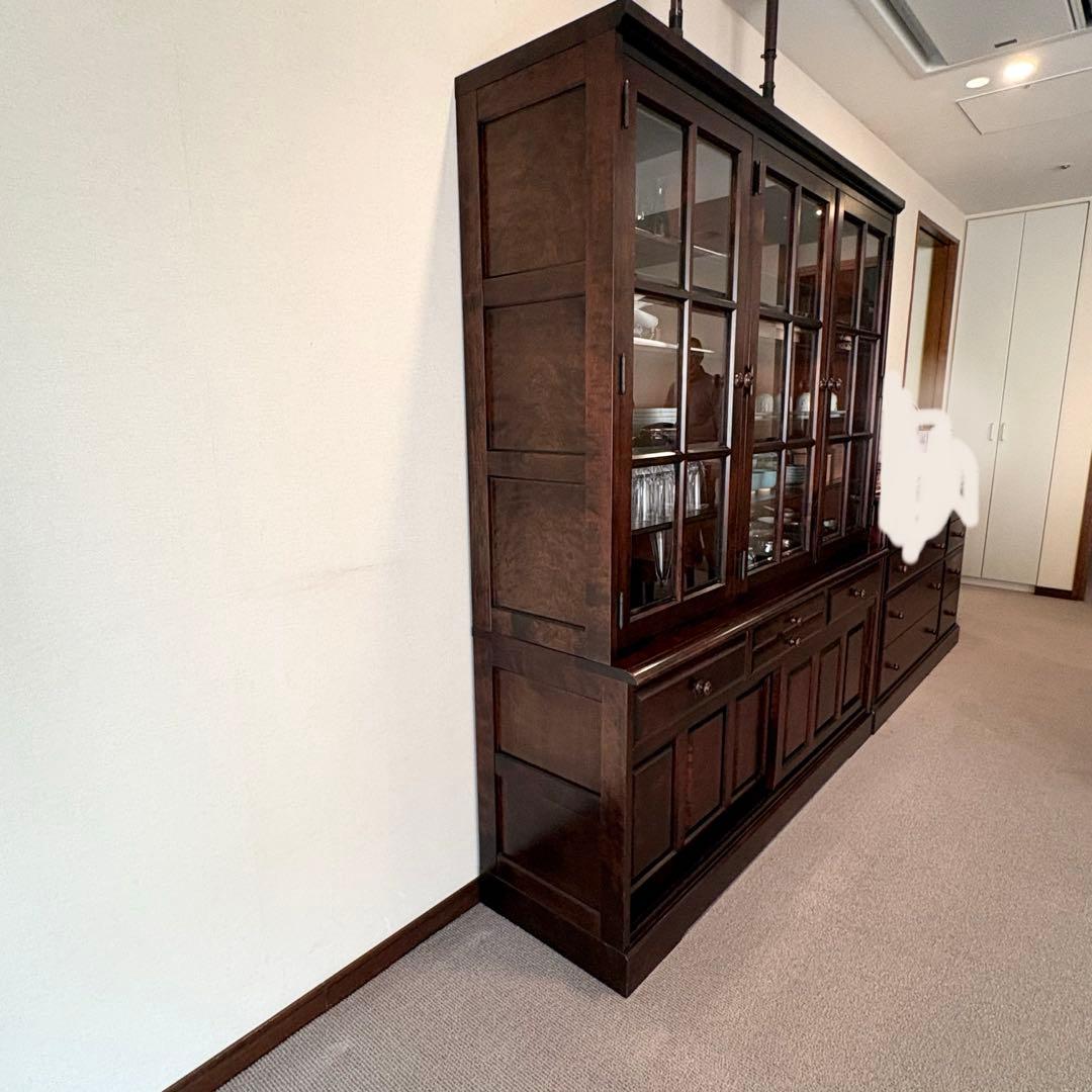 北海道民芸家具 食器棚 飛騨産業 アンティーク レトロ キッチンカウンター 茶