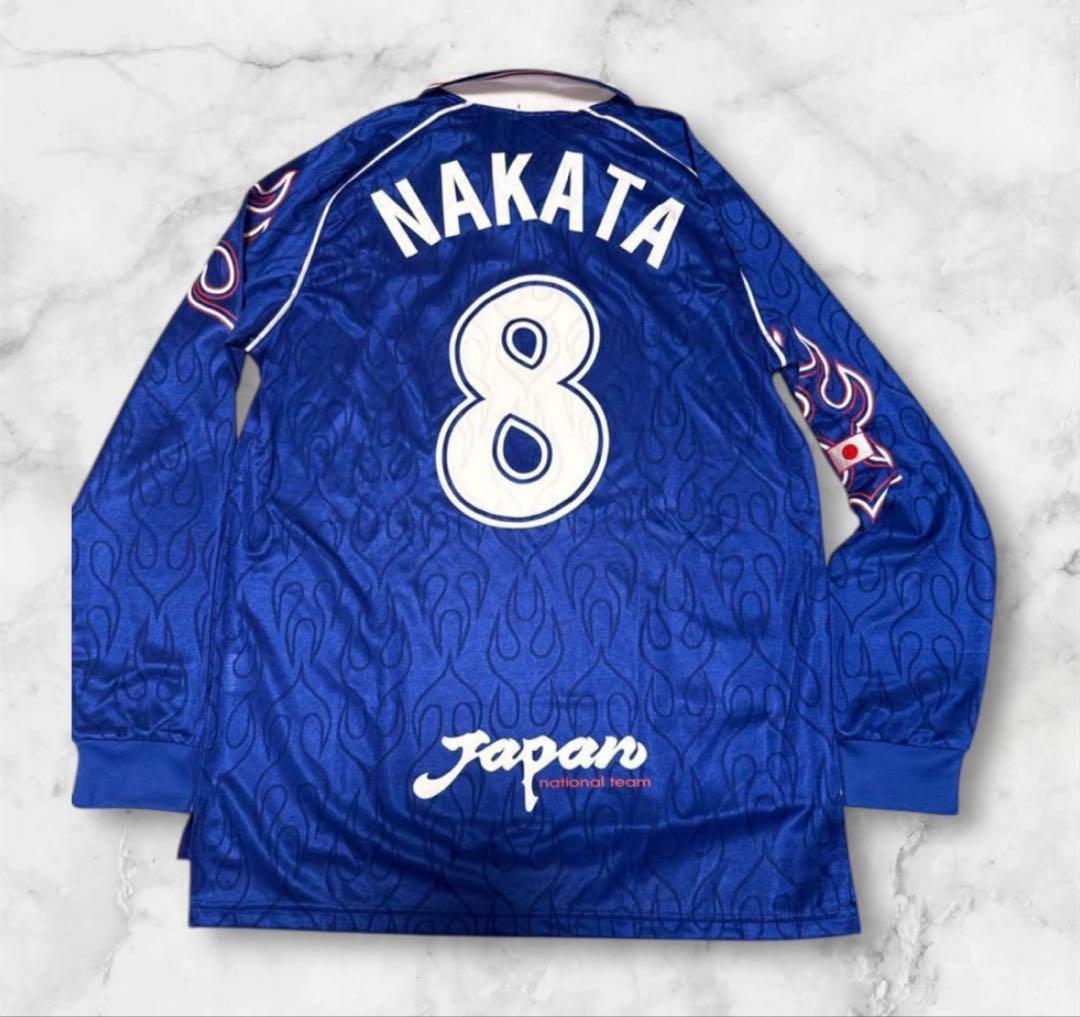 日本代表 中田英寿 1998W杯MF ユニフォーム 8番 ファイアーパターン　炎