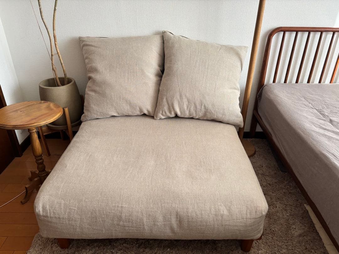 リセノ　あぐらソファ　1.5人掛け　ビンテージレッド　定価13.3万　ACTUS