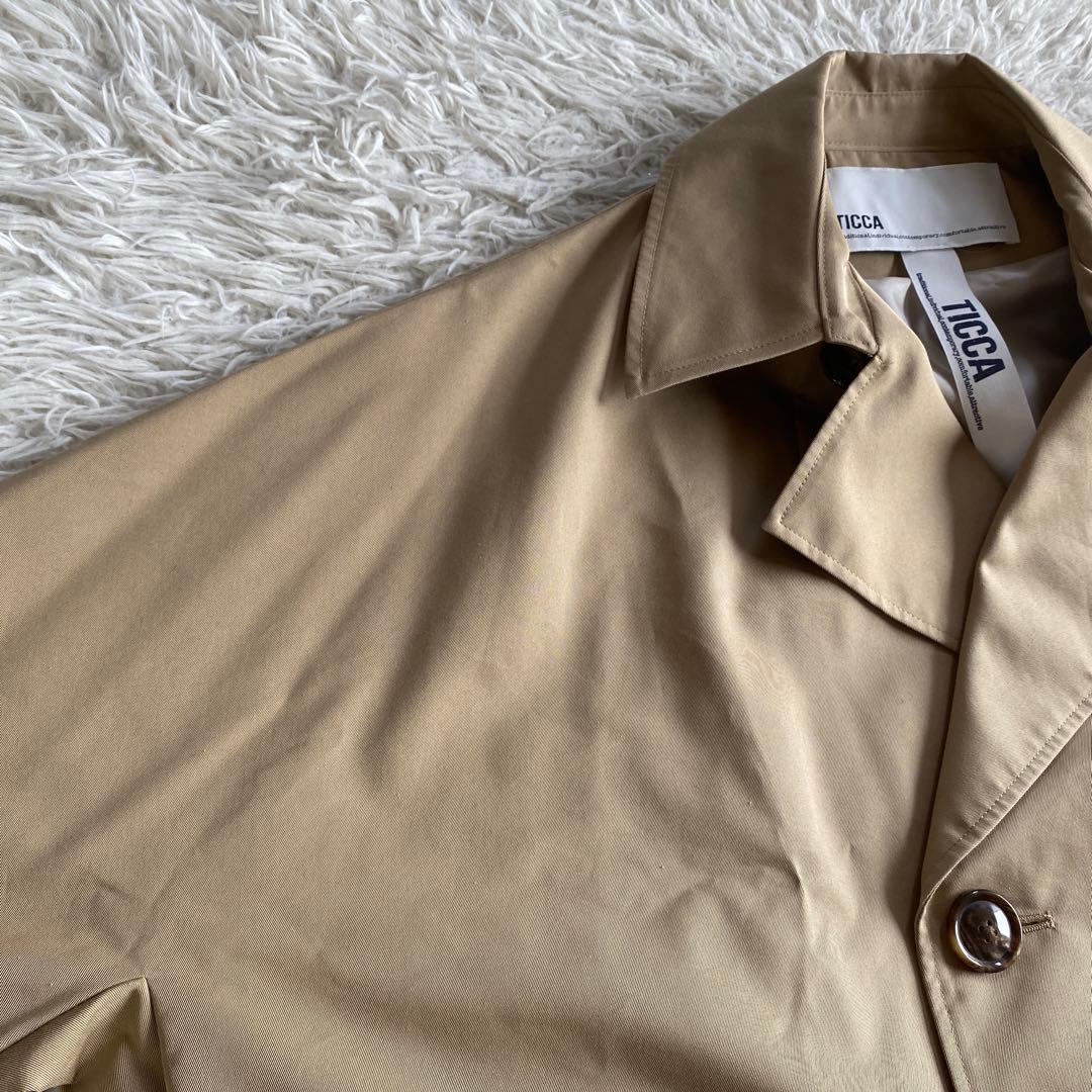 せっさんTICCA ティッカ　テントトレンチコート　ベージュ