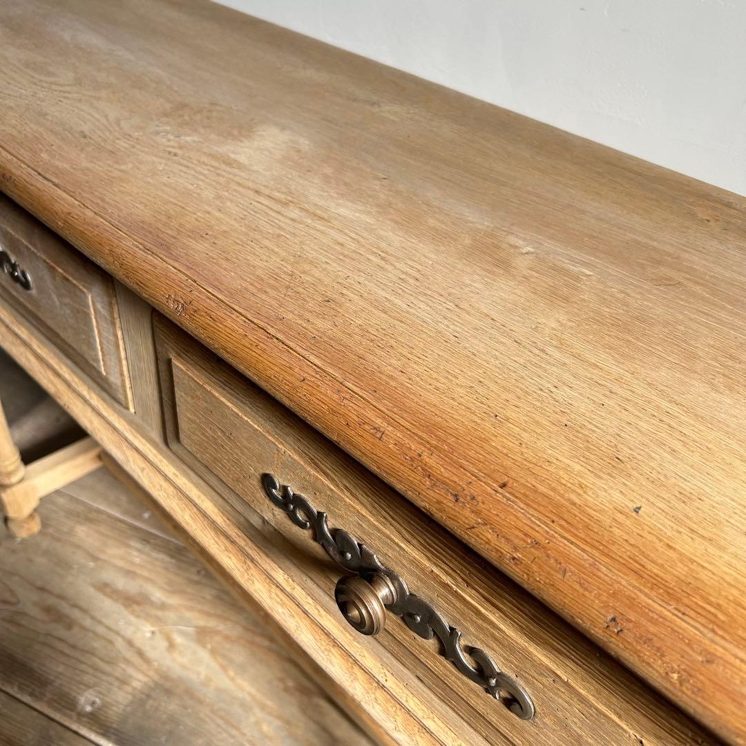 フランス アンティーク サイドテーブル 引き出し2杯　木製 コンソール　剥離