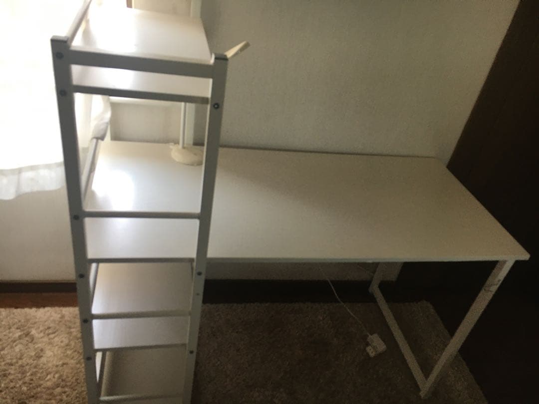 直接引取のみ ニトリ システムデスクザッキー110 ホワイト 椅子 ライト