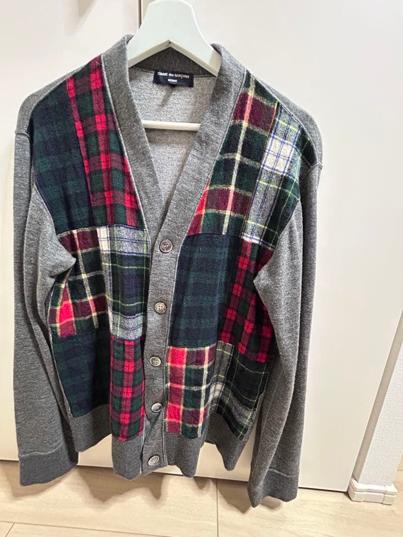 HOMME des GARÇONS コムデギャルソン　パッチワークカーディガン