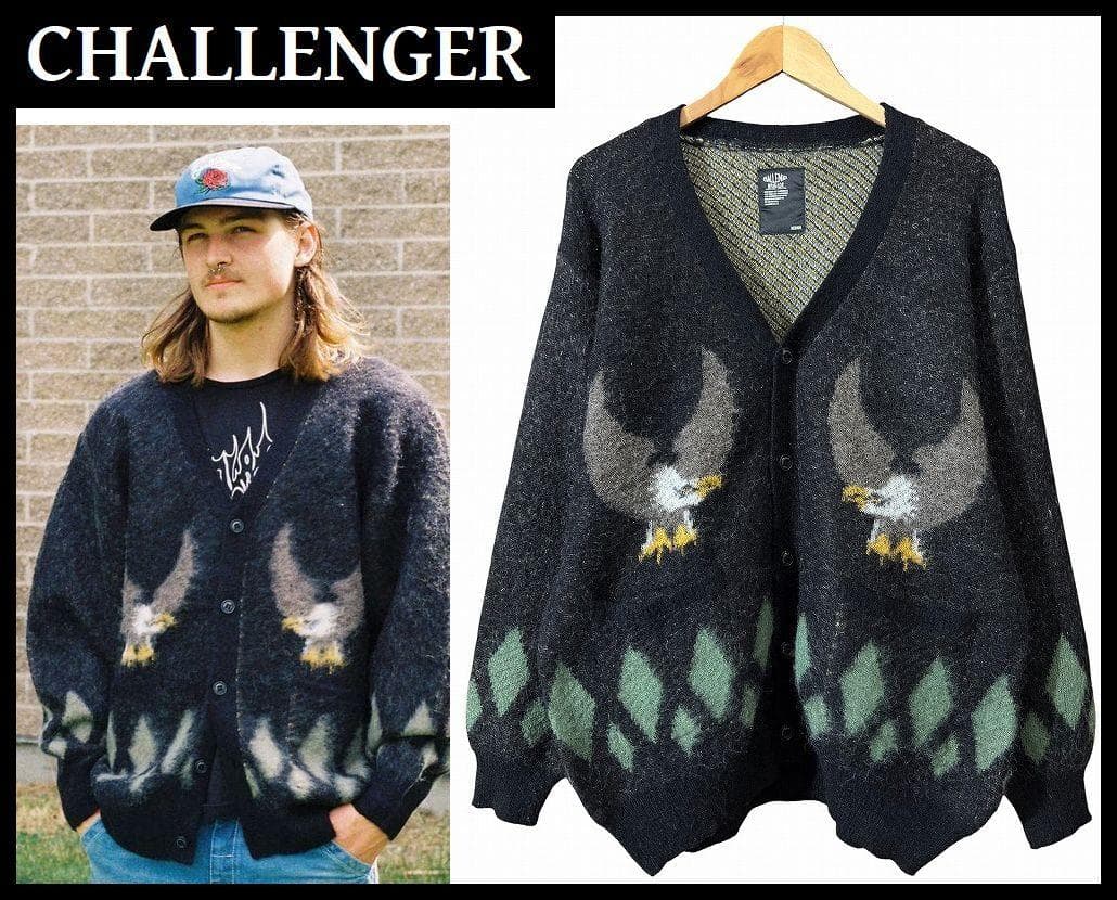 専用25AW 極美品 チャレンジャー ネイティブ イーグル モヘア カーディガン