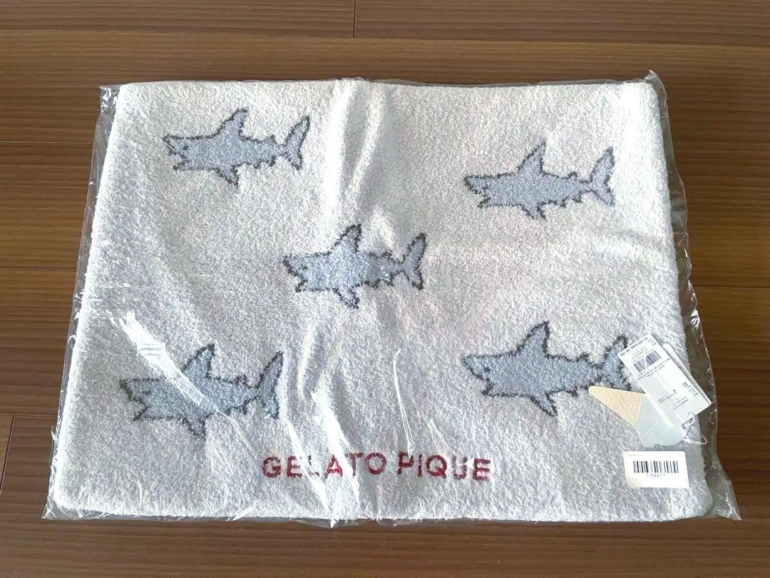 ジェラートピケ サメ柄バスマット　COOLコレクション SHARKバスマット