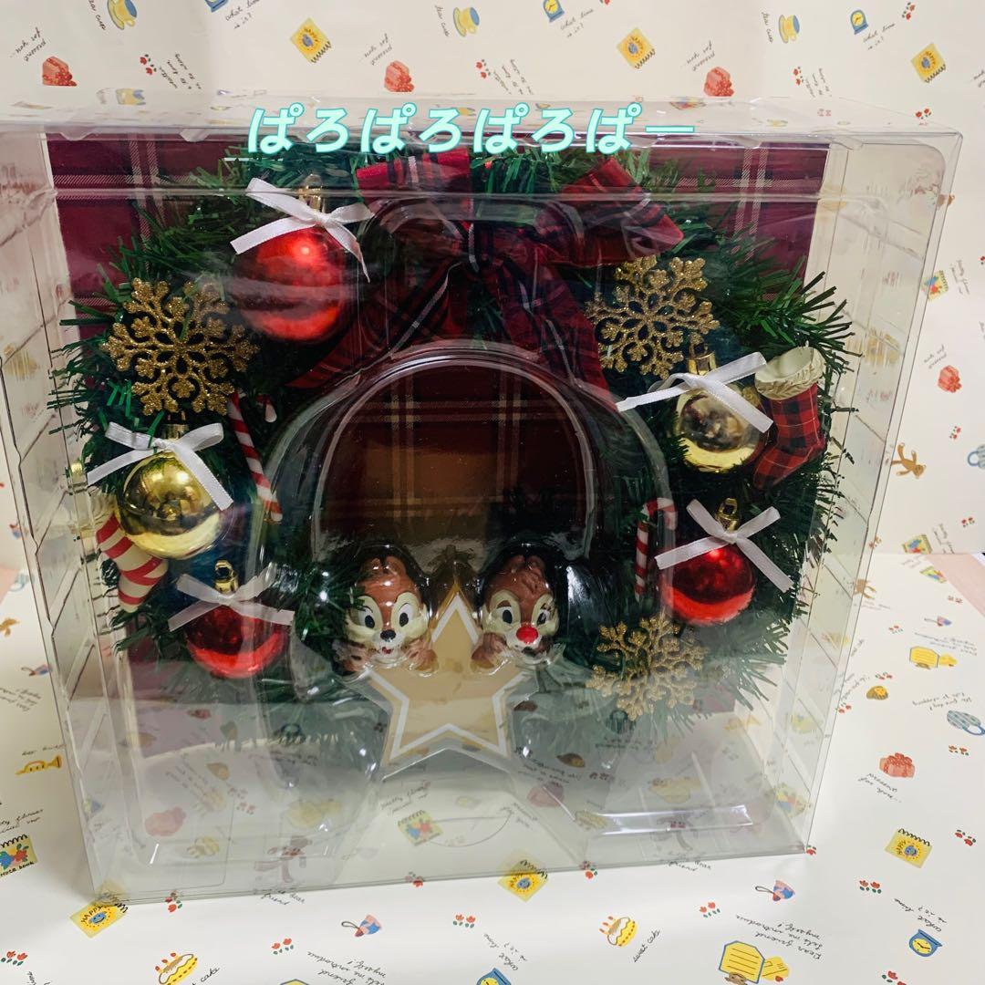 チップとデール　クリスマスリース　新品未使用　ディズニーストア