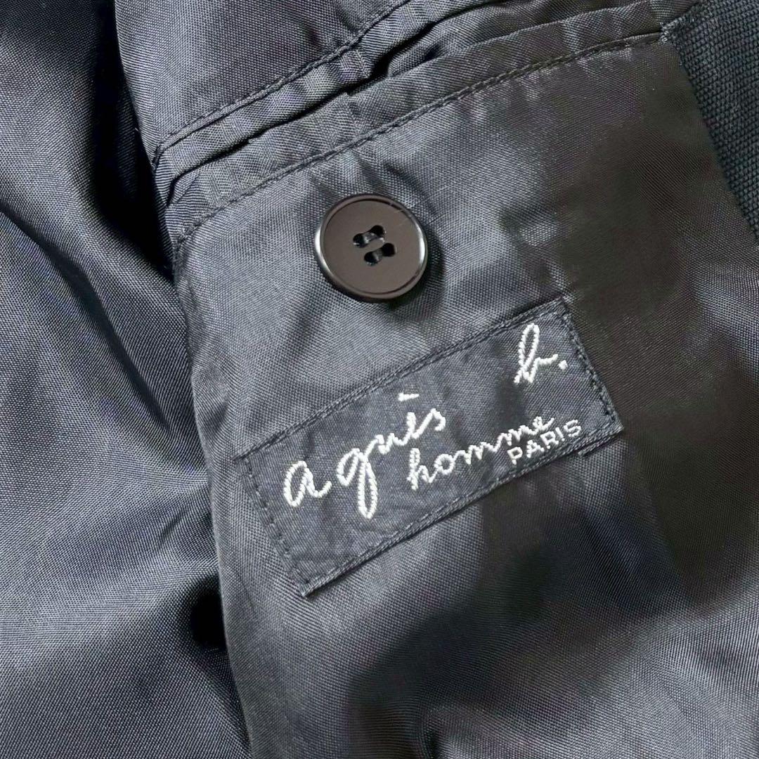 フランス製 agnès b. HOMME ステンカラーコート　希少　黒