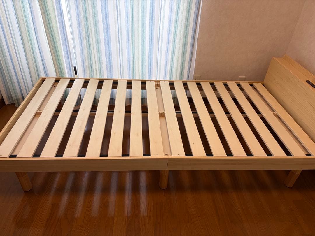 ナチュラルウッド シングルベッドフレーム