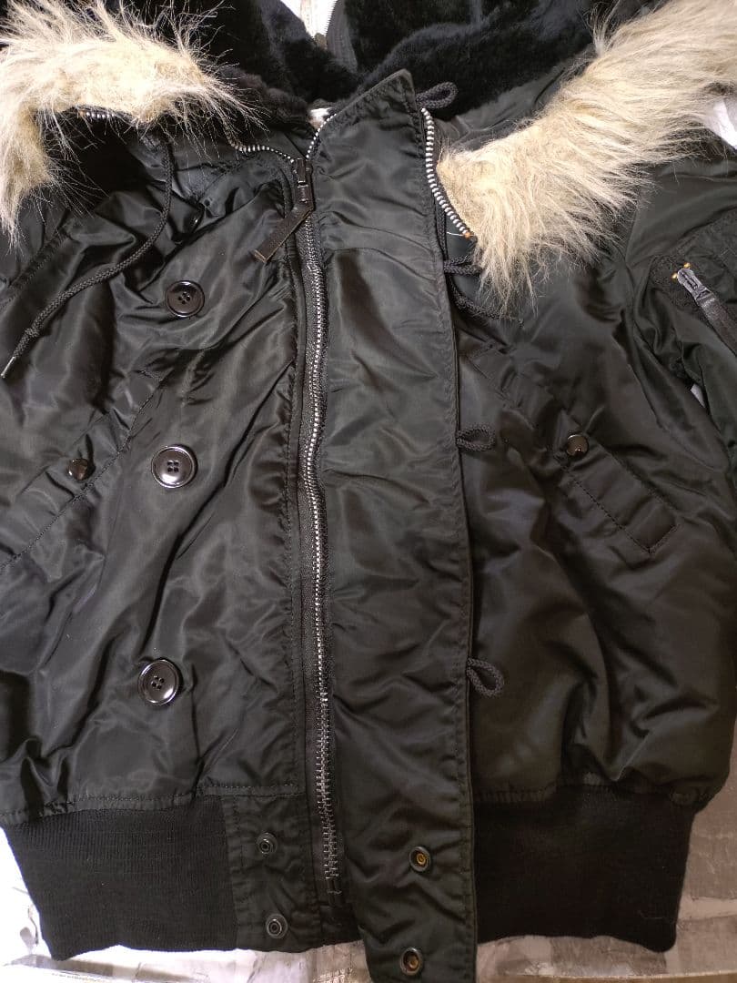 【Mサイズ】【希少ブラック】【N-2B】【アルファ】【ビンテージ美品】USA製