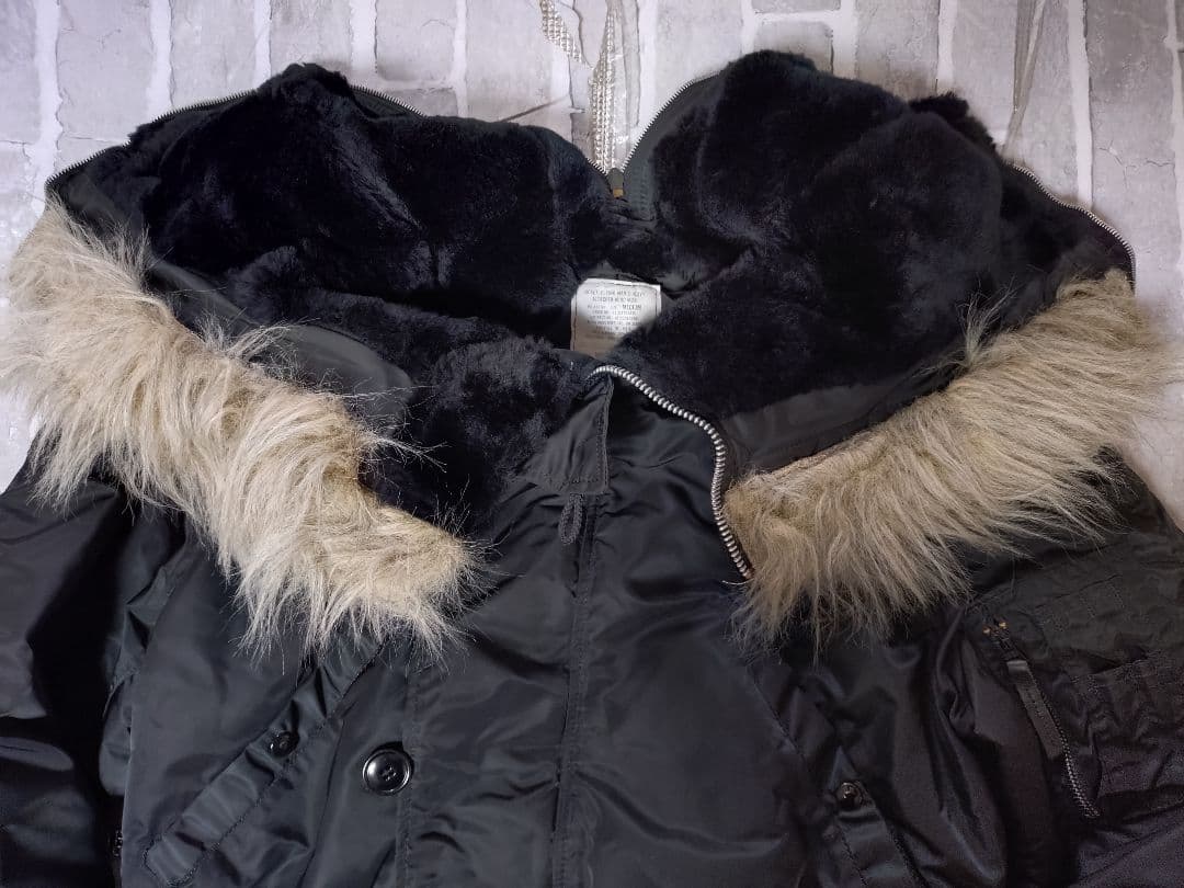 【Mサイズ】【希少ブラック】【N-2B】【アルファ】【ビンテージ美品】USA製