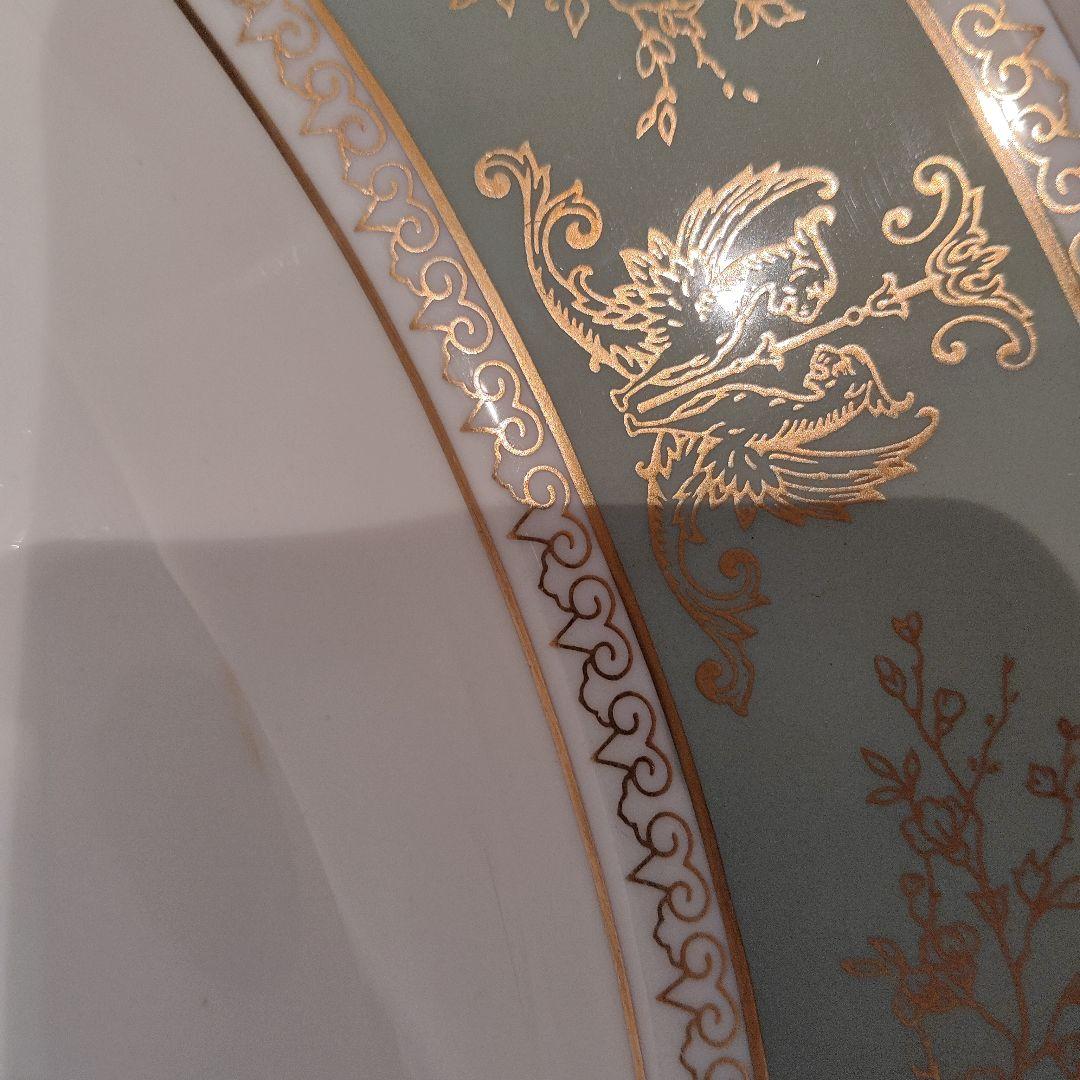 廃盤希少 ウェッジウッド 高級ライン コロンビアセージグリーン オーバル皿