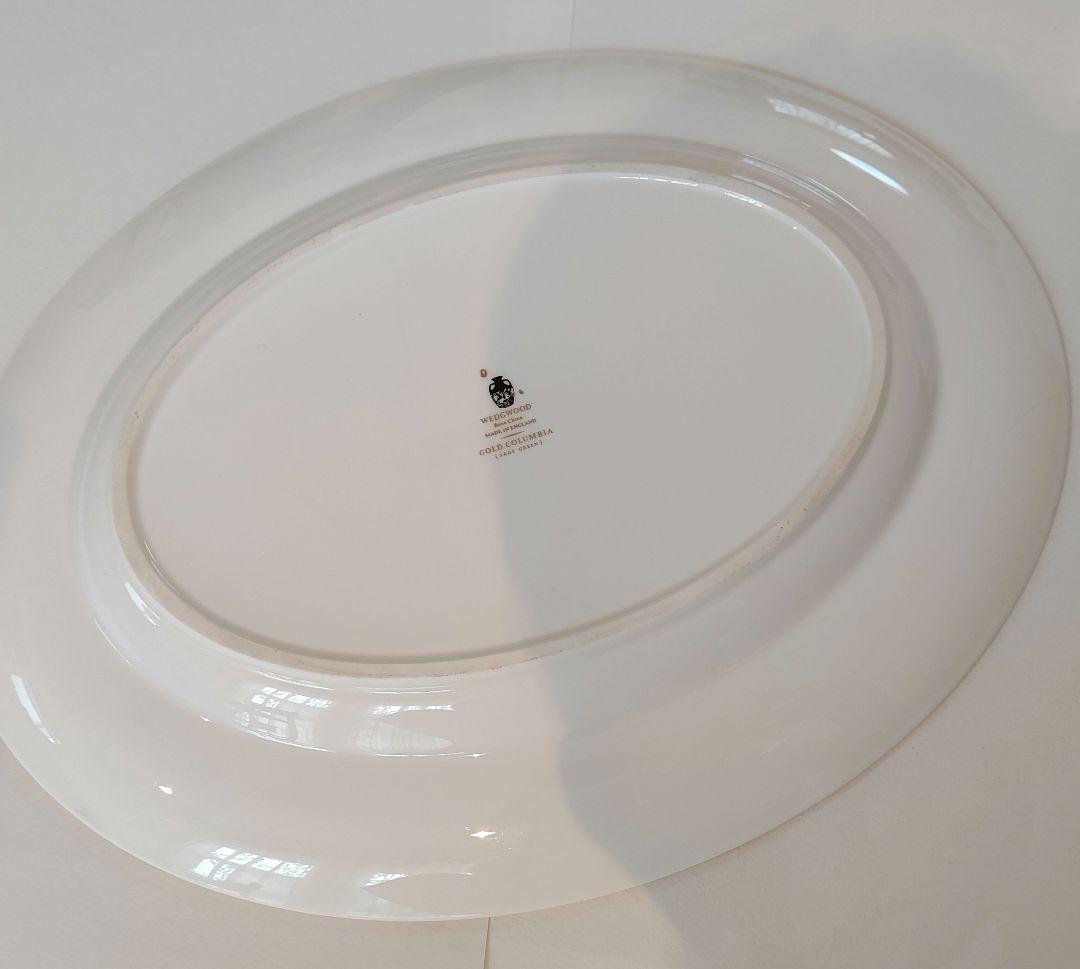 廃盤希少 ウェッジウッド 高級ライン コロンビアセージグリーン オーバル皿