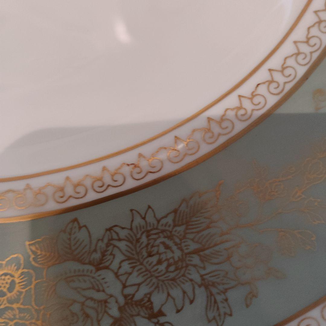 廃盤希少 ウェッジウッド 高級ライン コロンビアセージグリーン オーバル皿