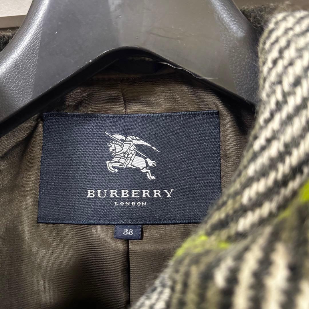 バーバリーロンドン ノバチェック柄 ダッフルコートフード付き