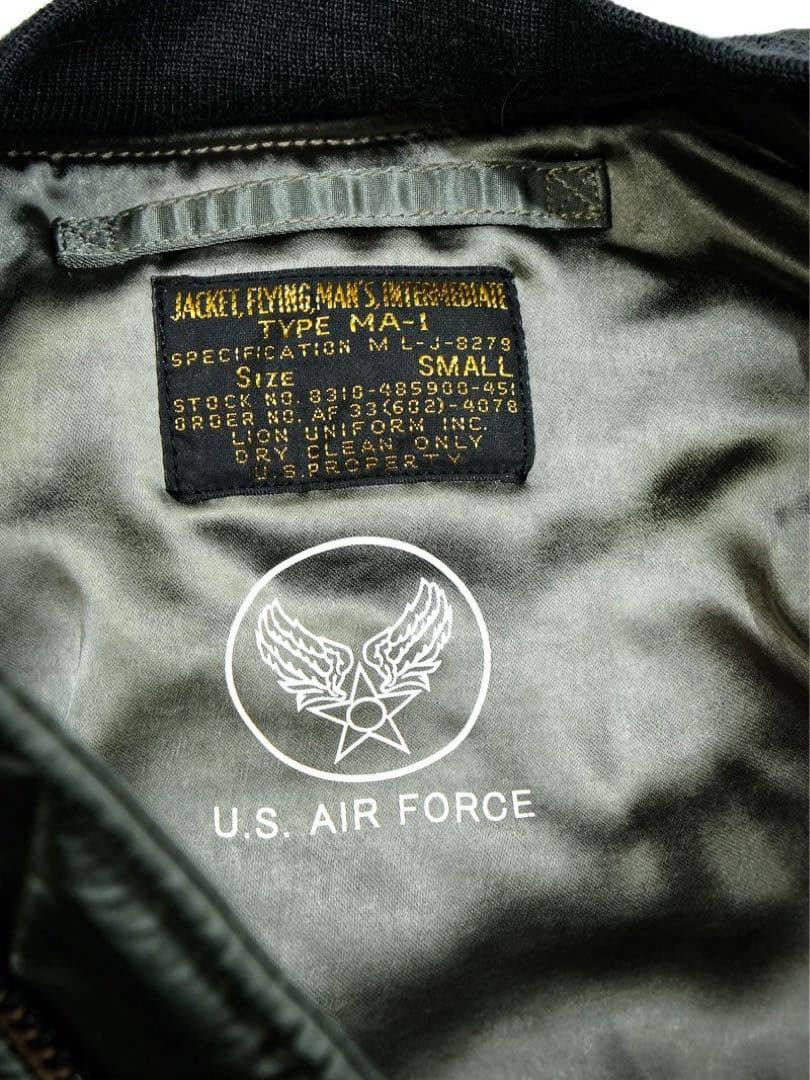U.S.AIRFORCEMA-1フライトジャケット オリーブグリーンLサイズ