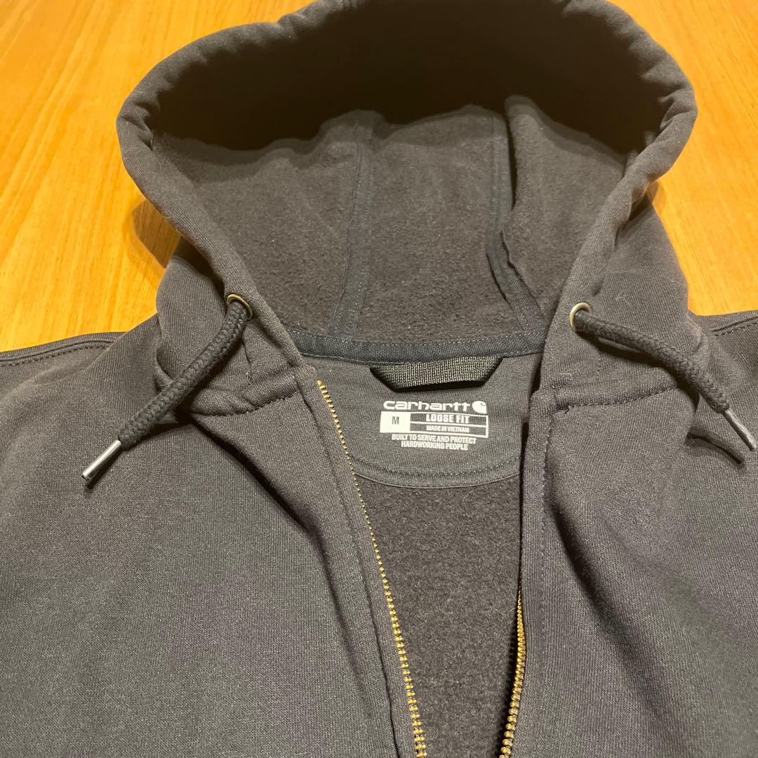 Carhartt ブラック　黒　フルジップパーカー Mサイズ