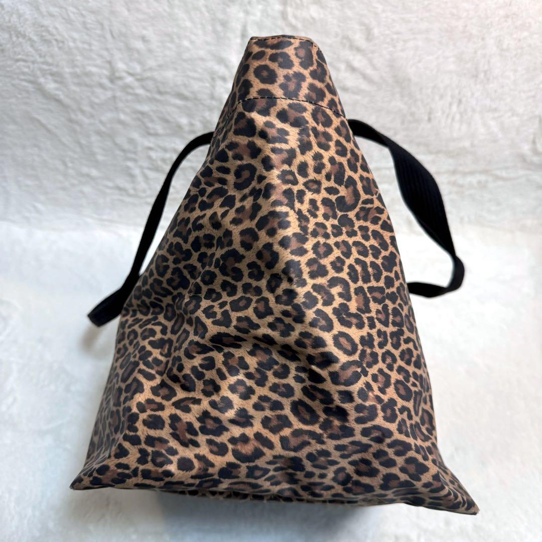 【美品】エルベシャプリエ　舟形　トートバッグ　レオパード　パンサー　Lサイズ