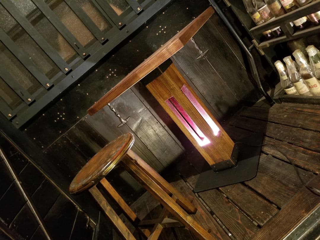 オーダーメイド　デザイナーズ　モダン　アイアン　オーク　サイドテーブル　ランプ