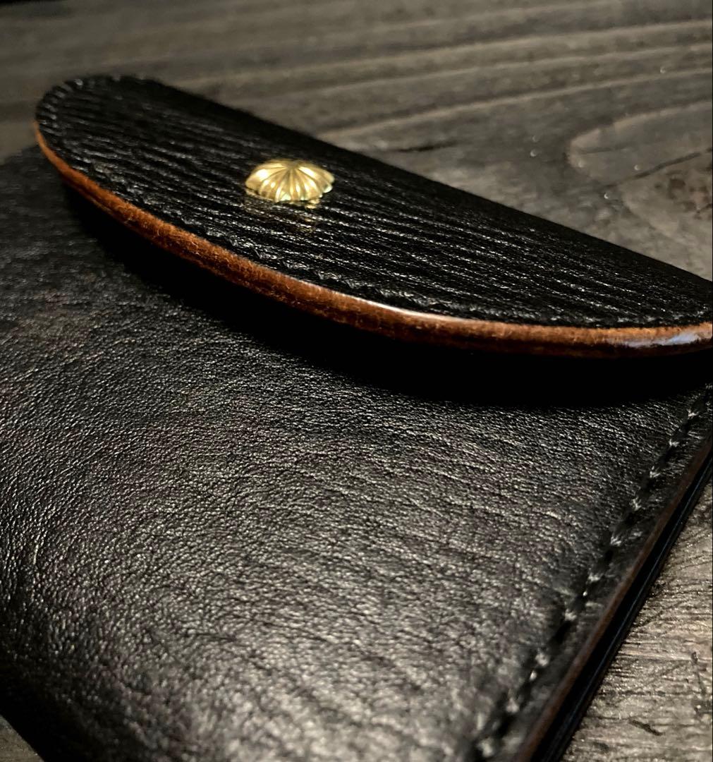 ホースフロント　茶芯　三つ折りウォレット