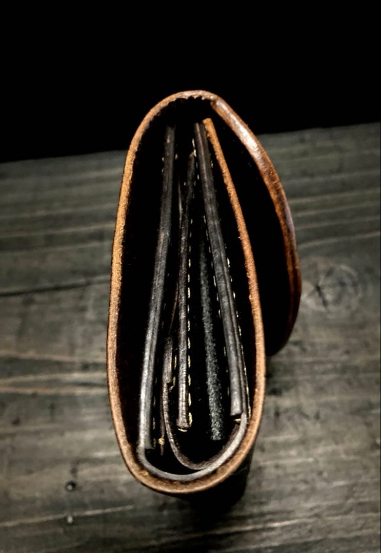 ホースフロント　茶芯　三つ折りウォレット