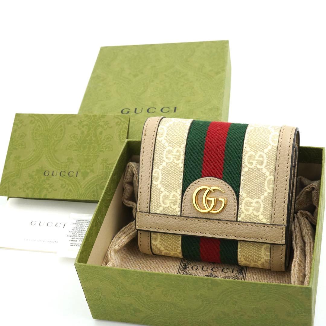 ✨新品未使用・箱付き✨　GUCCI ミニ財布　マーモント　シェリーライン　GG