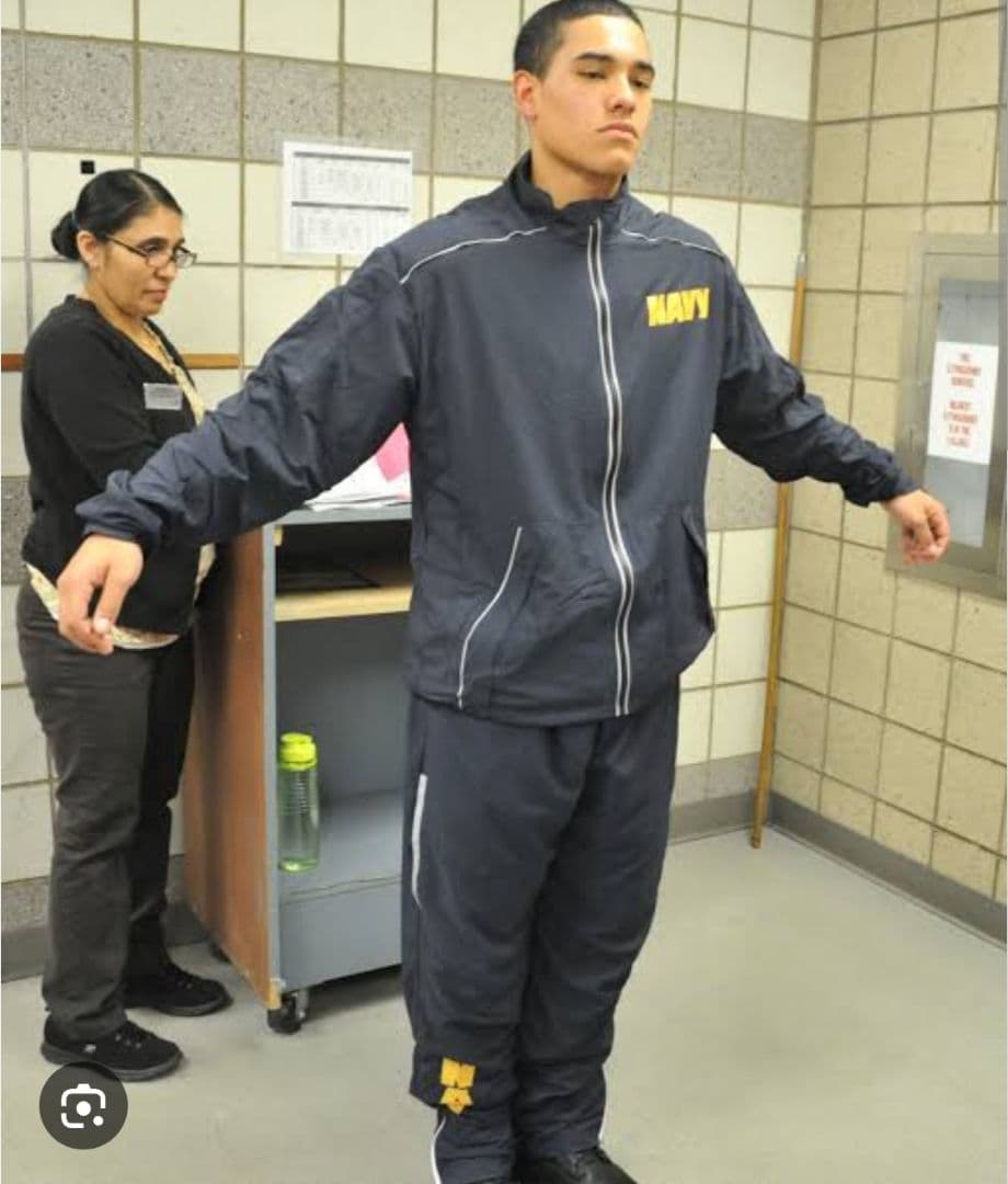 【米軍放出品、内層付き】U.S.NAVY 秋冬用トレーニング制服、上下着 (L)