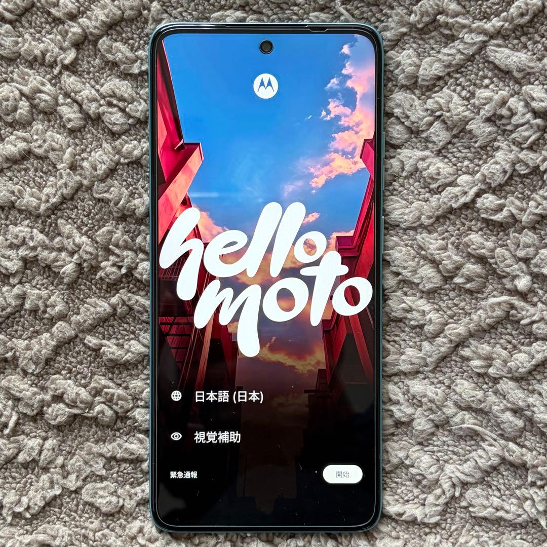 【美品】moto g66y 5g グレーミスト クリアケース、ガラスフィルム付き