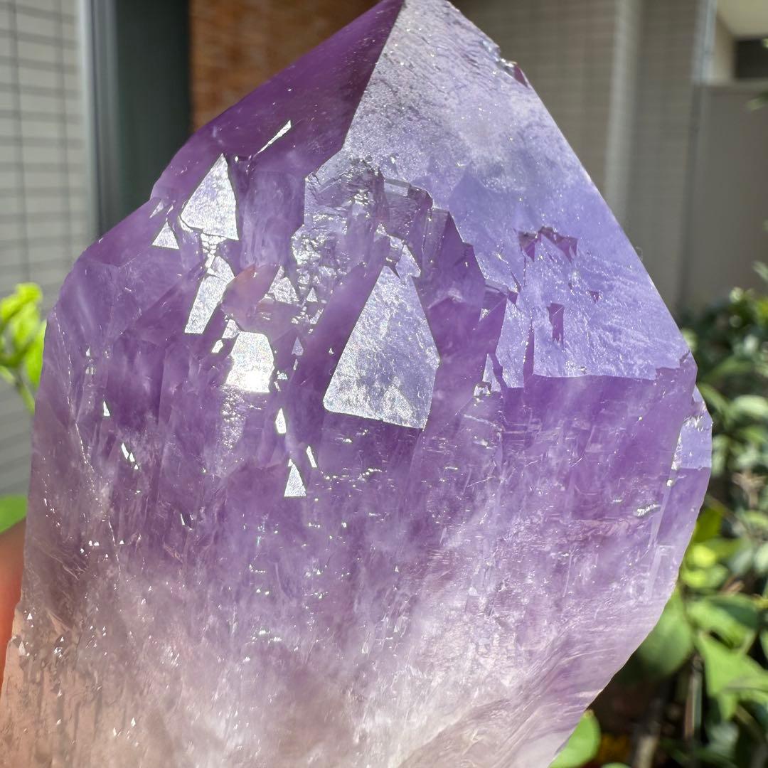 高品質　ボリビア産　紫水晶 516g 台座付き　アメジスト　原石　自然石②