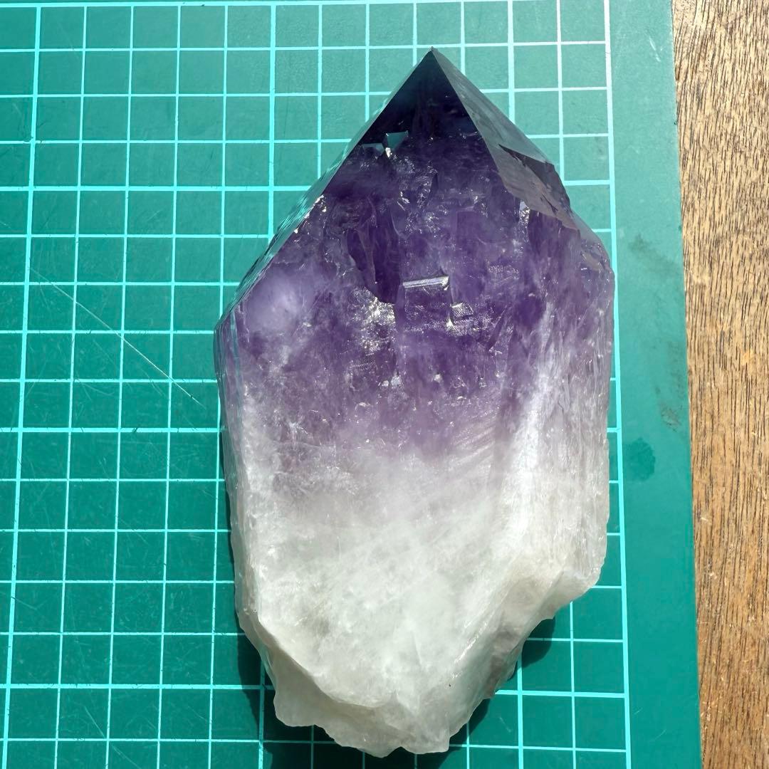 高品質　ボリビア産　紫水晶 516g 台座付き　アメジスト　原石　自然石②