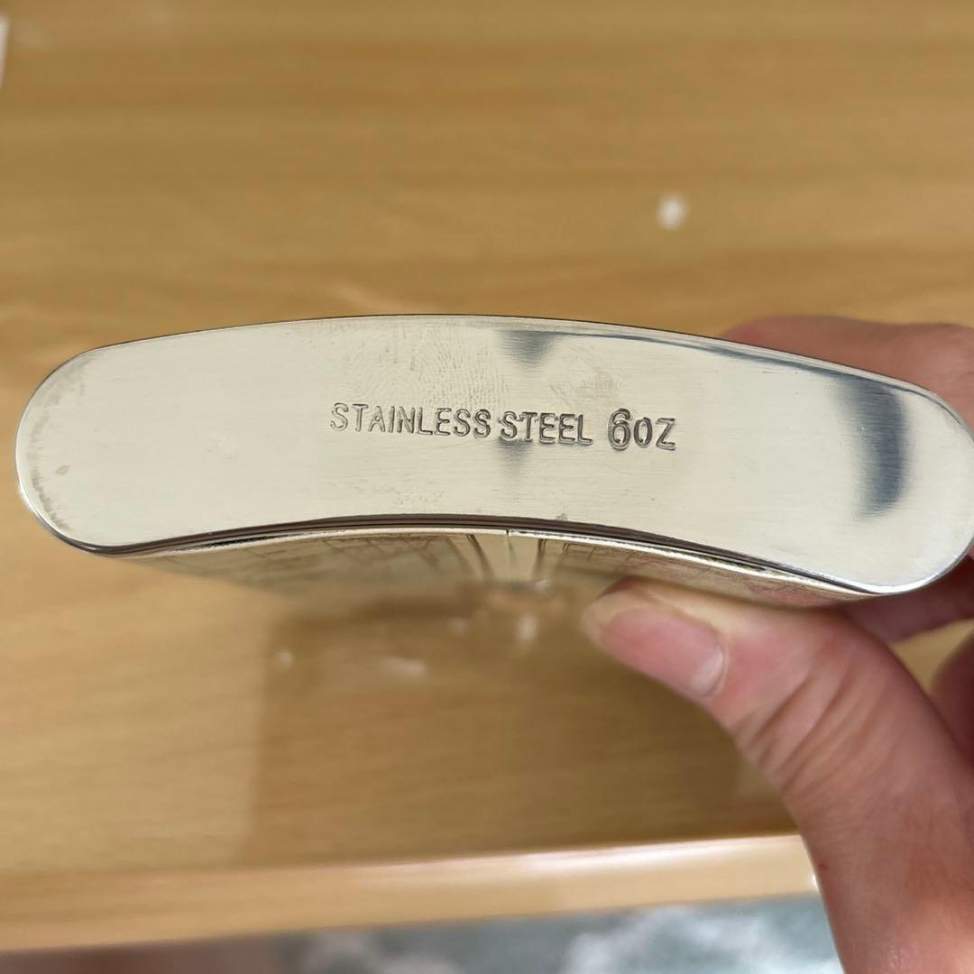 ヴィンテージ 6 オンス ステンレス ヒップフラスク