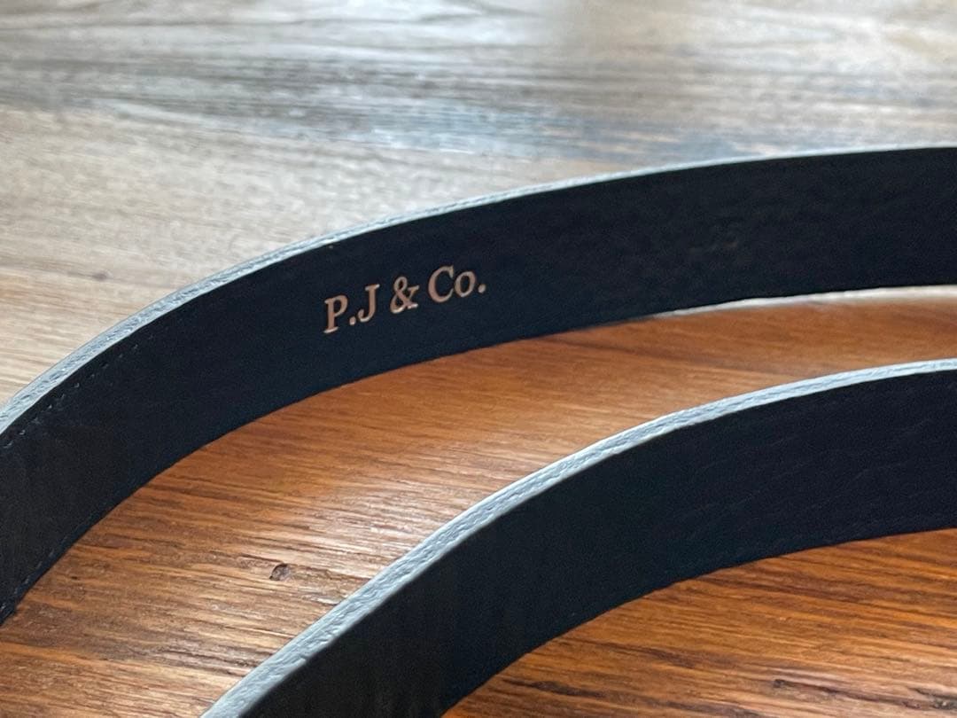 P.J&Co レザーベルト　シルバー925バックル(TIFFANY brass