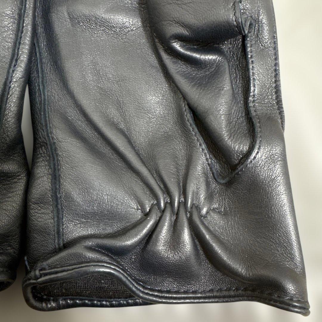 ボッテガヴェネタ 手袋　レザー メンズグローブ 80 ブラック