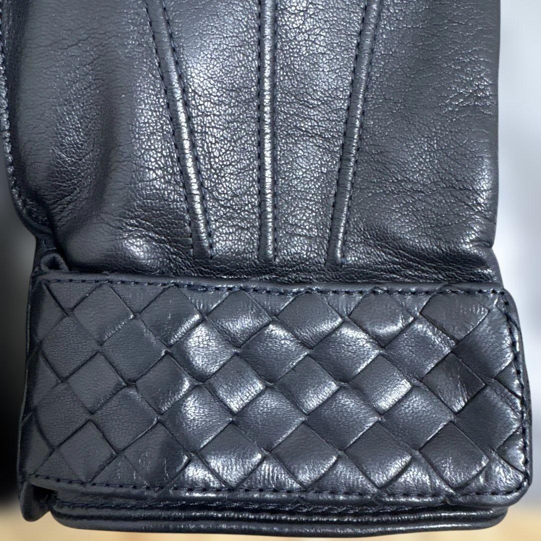 ボッテガヴェネタ 手袋　レザー メンズグローブ 80 ブラック