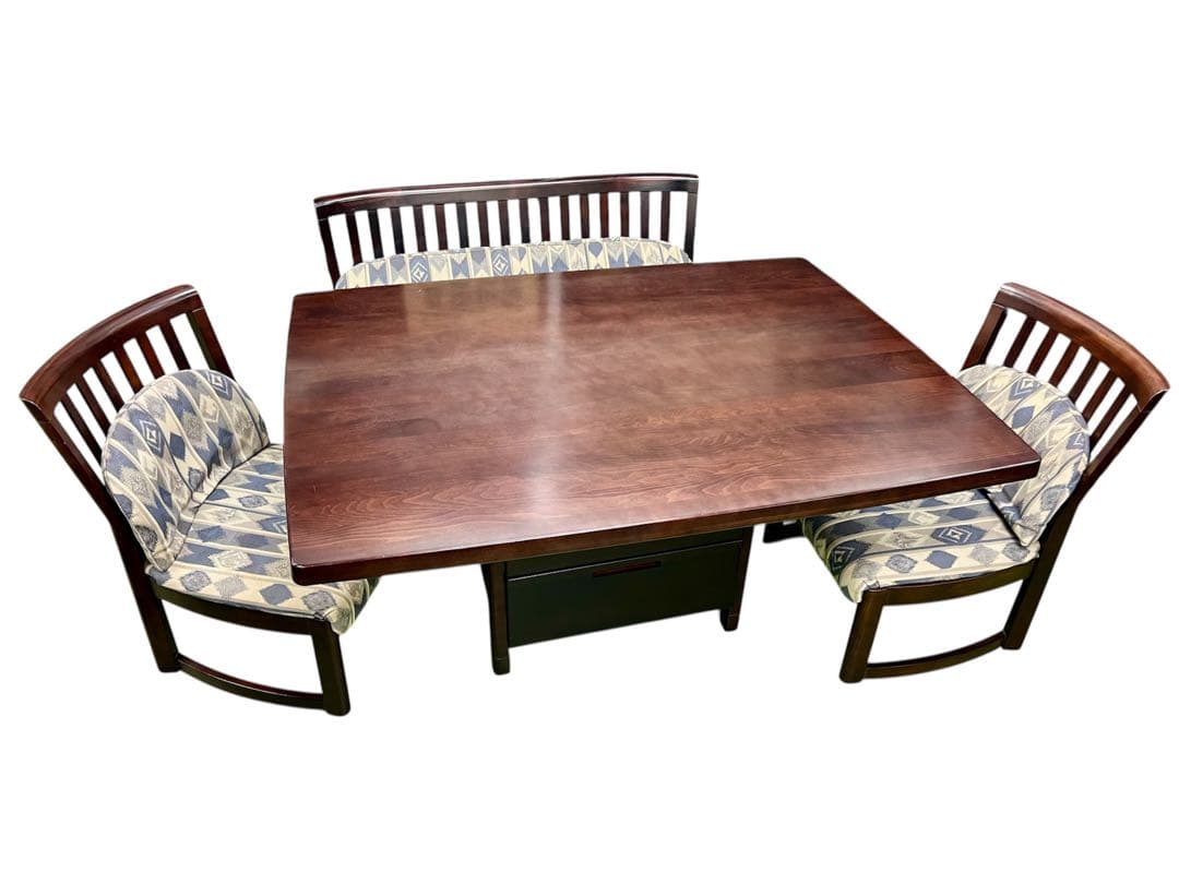 90s【オールドカリモク ダイニングテーブルのみ】1400×1050×620cm