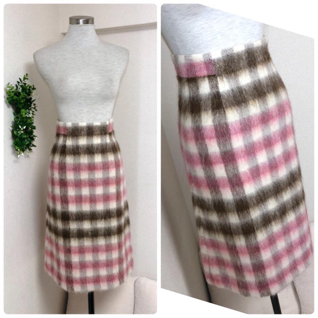 【未使用】ANAYI アナイのチェックウールスカート34