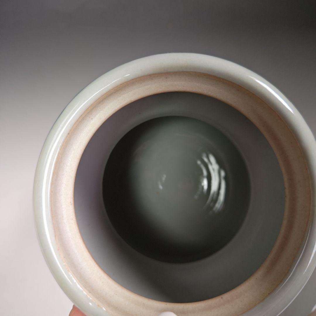 イ459 水指『水野菊晃作』『染付瓢形水指竹林仙人図　共箱　美濃焼』茶道具