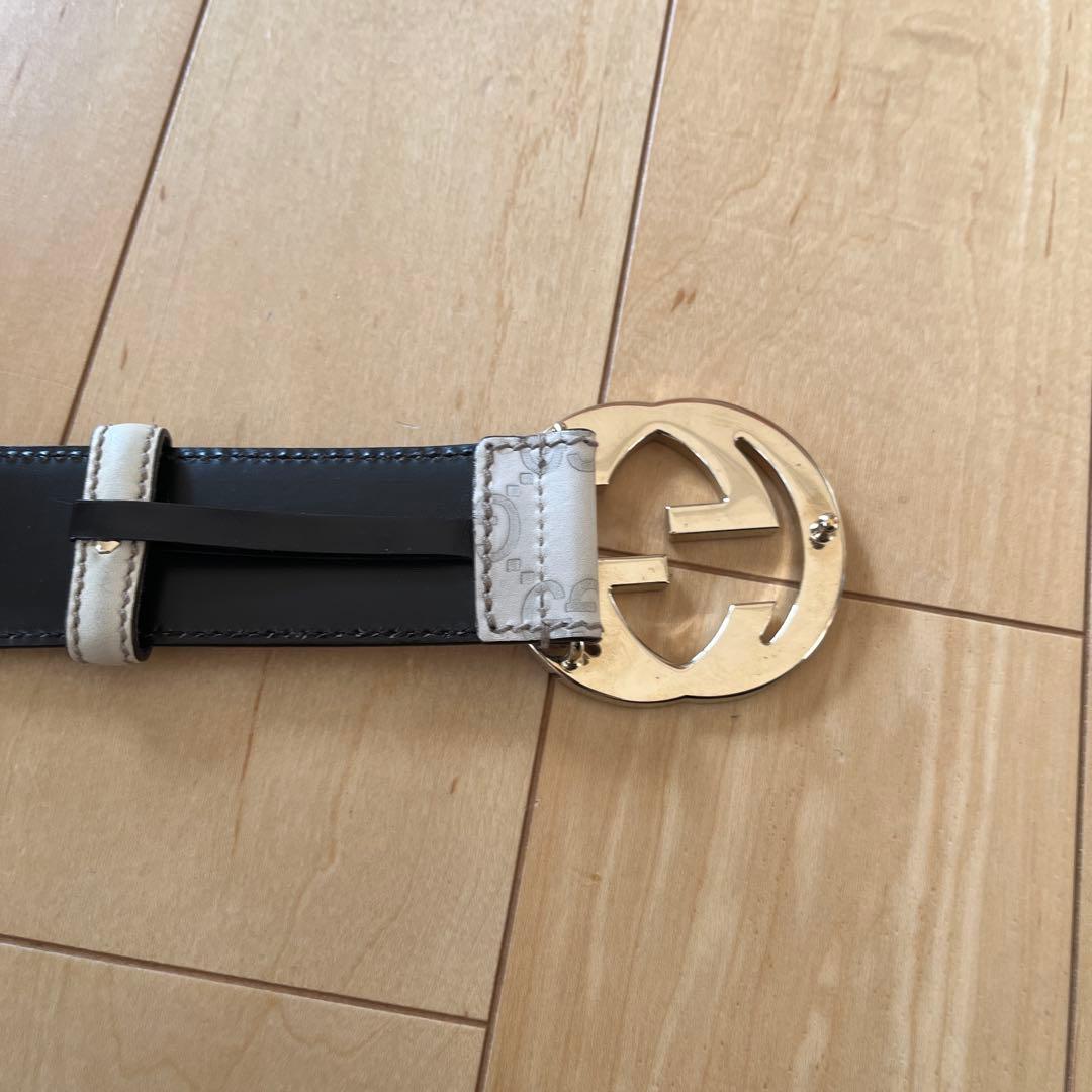 GUCCI GGパターン レザーベルト