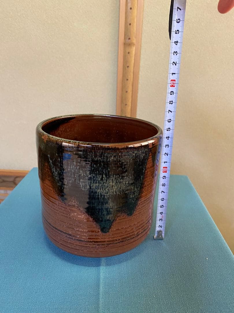 茶道具/水指 宇田佐平 佐平窯 『瀬戸釉一重口』共箱 塗蓋