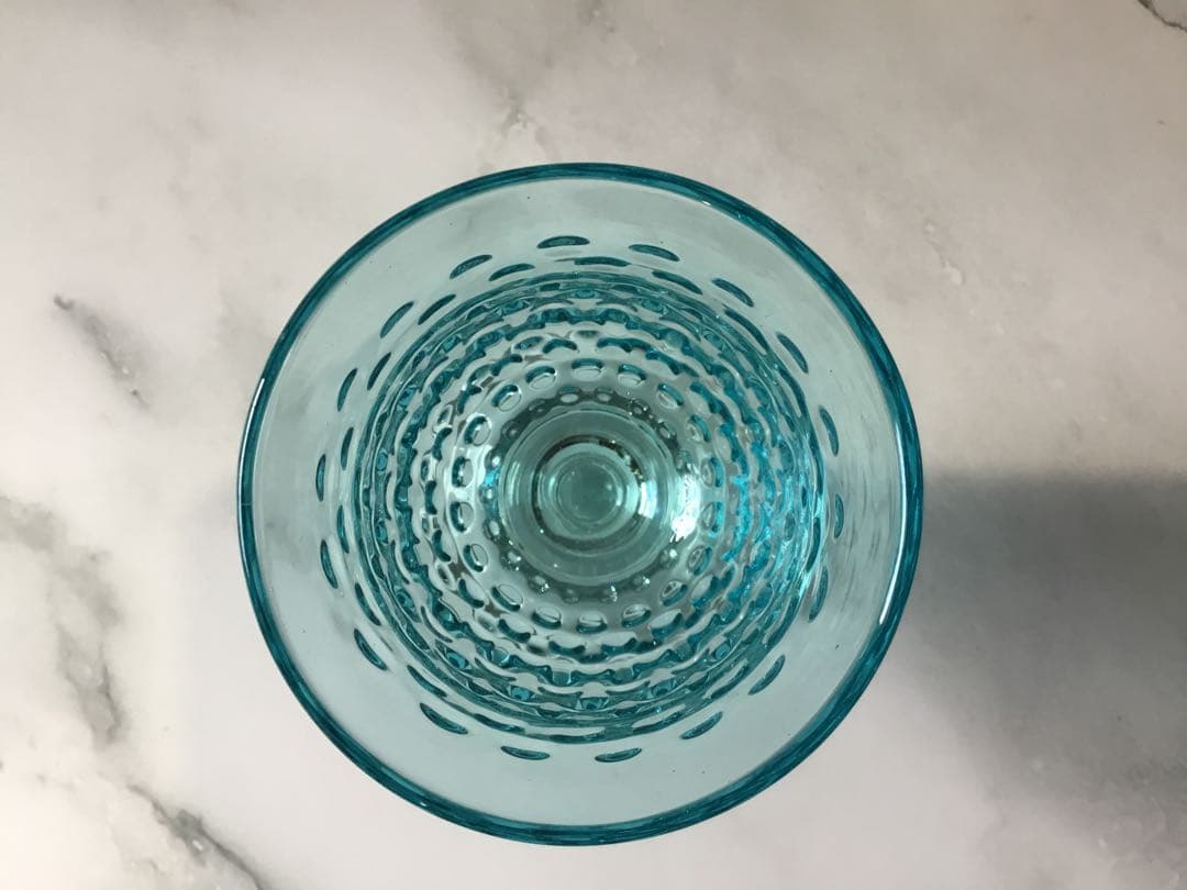 舩木倭帆（ふなきしずほ）作　アラレワイングラス　ブルー