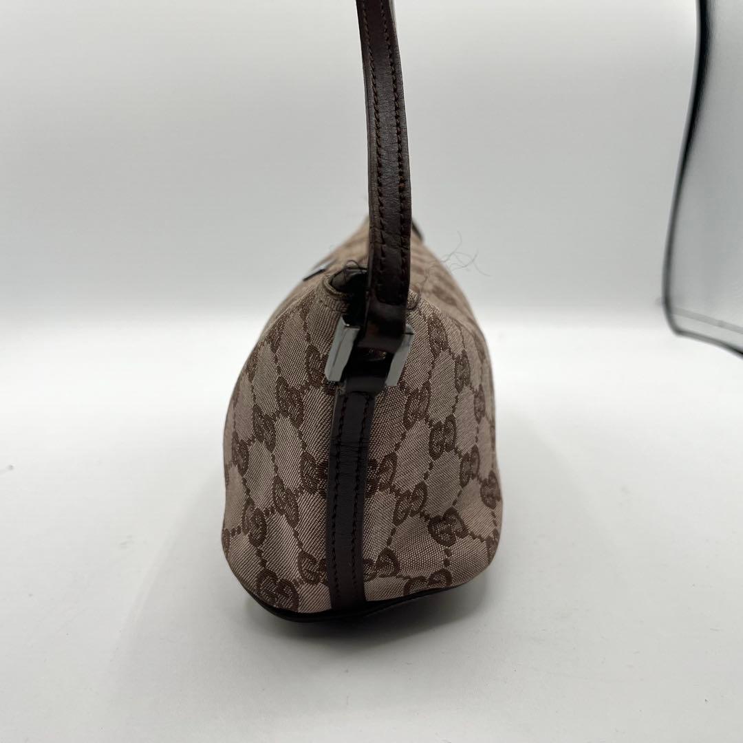 GUCCI GGキャンバス アクセサリーポーチ ワンショルダー ブラウン