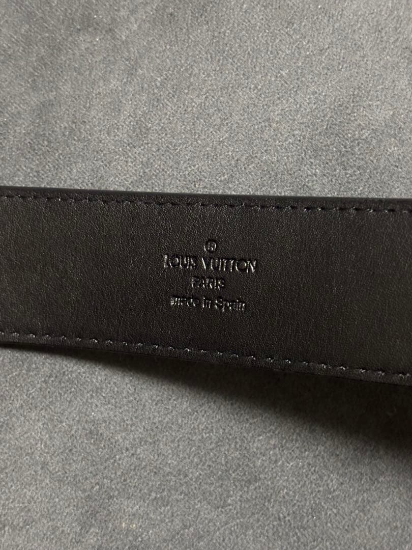 Louis Vuitton ブラックレザーベルト y2k