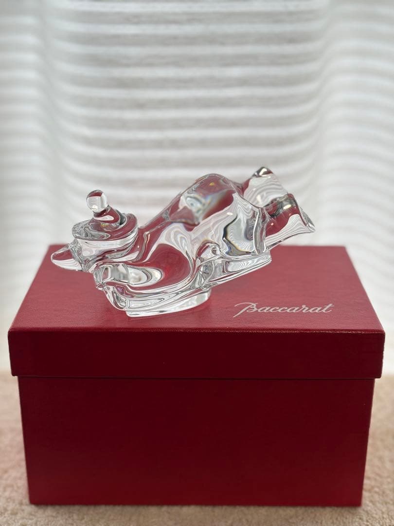美品 Baccarat バカラ ノエル スレーディング ベア クリスタル