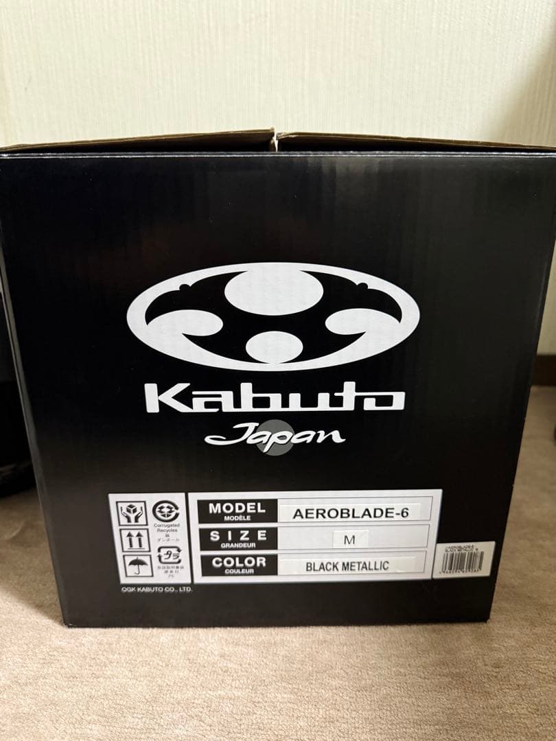 OGK KABUTO AEROBLADE-6 ブラックメタリック　Mサイズ