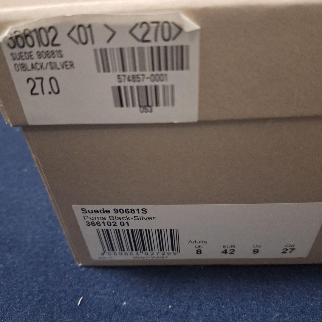 週末限定価格 PUMA Suede 90681S ブラック/シルバー