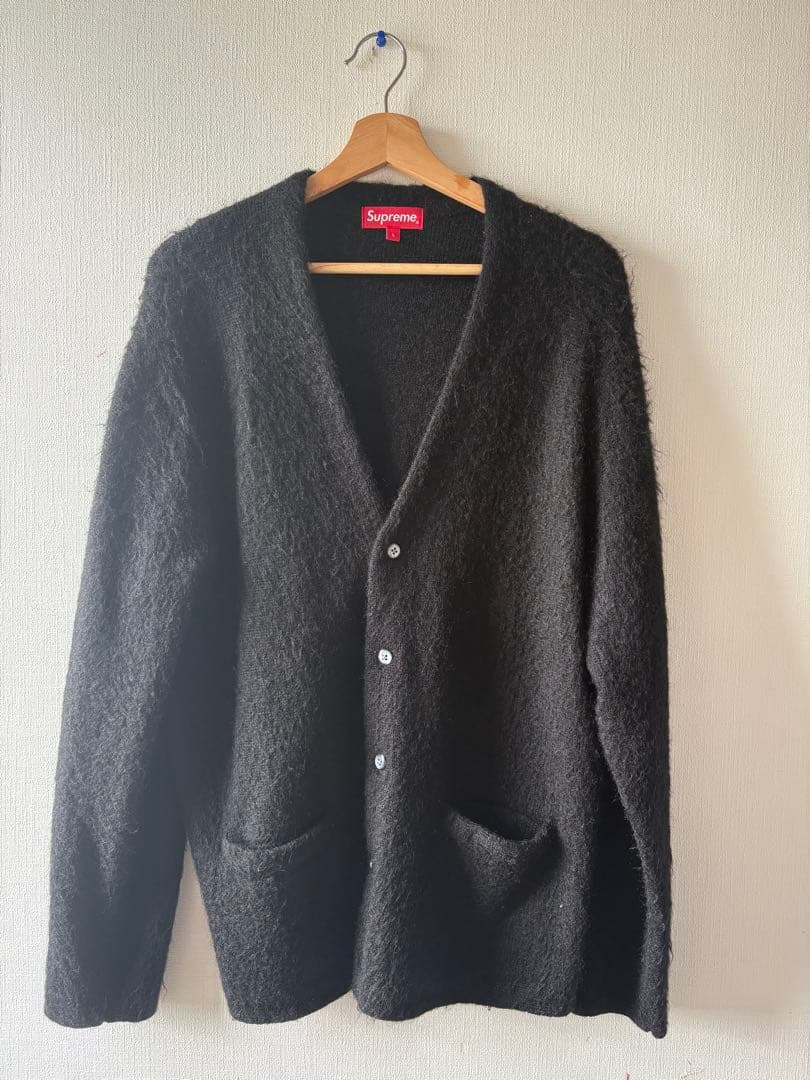 シュプリームBrushed Mohair Cardigan Black L